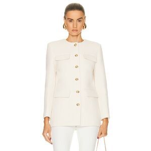 Nili Lotan Women's Ivory Gabrielle Jacket Size Large